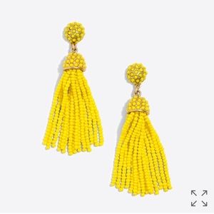 J. Crew Factory dot drop tassel earrings